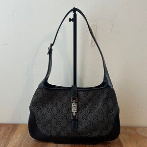 Gucci GG CANVAS Vintage Jackie O Grey Mini